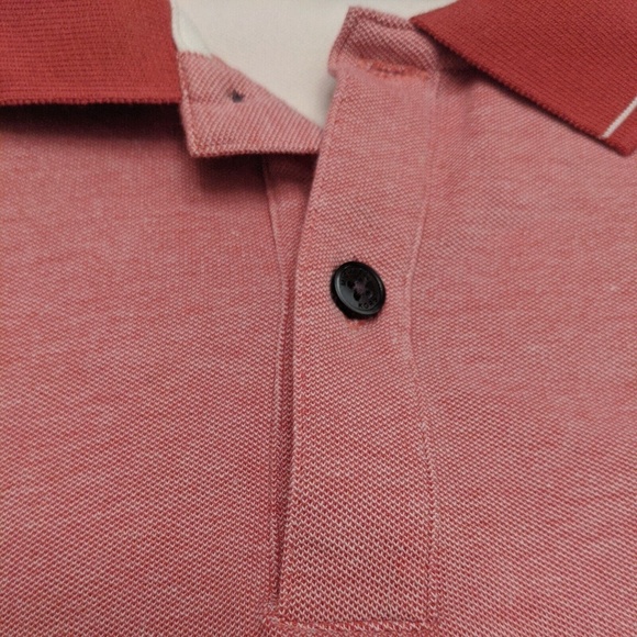 Michael Kors Mens Slim Fit Pink Red Polo Shirt M Short Sleeve Pullover Logo - Picture 4 of 10